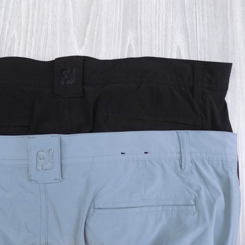 FootJoy Performance Golf Shorts Mens 36 Black Blue Stretch Bundle EUC